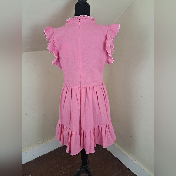 Fate Theadora Dress Pink Embroidered Size L NWT - Picture 5 of 14